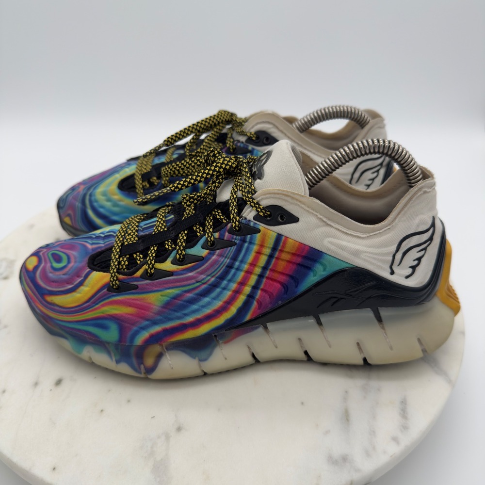 Reebok Zig Kinetica II Shoes Mens Size 5 Multi Color Psychedelic FX3363 Sneakers - Picture 6 of 10